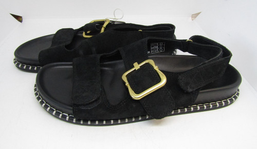 Womens black gold suede - ,