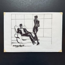 Neal Adams Original Art Sketch Signed Advertising Storyboard Comic Book Artist