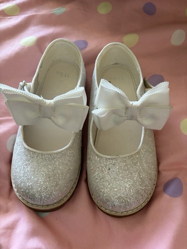 Girls white glittery - girls,