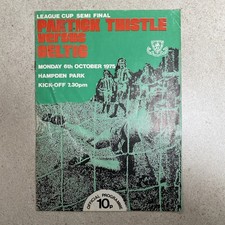 1975 Partick Thistle v Celtic League Cup Semi Final