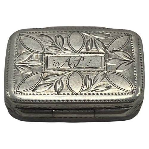 Georgian silver vinaigrette - a,