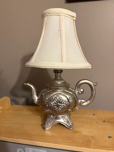 Vintage silver teapot - silver,