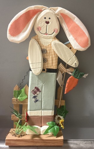 Cut wooden boy with button - cut,
