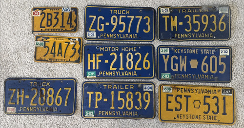 License plates pa - ,