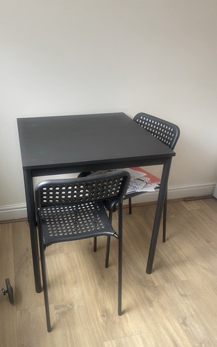 Space saving black dining - black,
