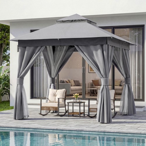 Lausaint home gazebo - gazebo, 8x8ft