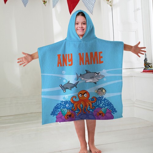 Kids personalised hooded towel - kids,