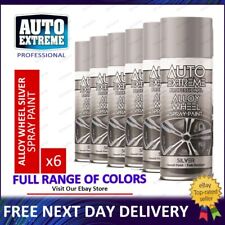 6x Silver Wheel Spray Paint Aerosol Alloy Acrylic for Car Van Bike Jeep 400ml