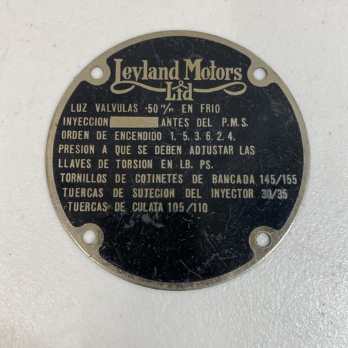 Leyland motors ltd round metal - motors,