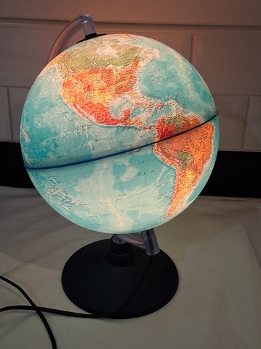 Illuminated world globe made - illuminated,