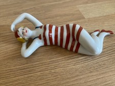 Art Deco 1920's Style Bathing Beauty Figure Sexy Porcelain Bisque Pretty Lady