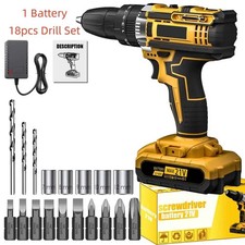 18pcs Electric Cordless Drill