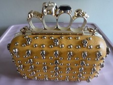 Exquisite Evening handbag with special skull design and fingers holders