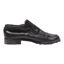 BALLY Loafer Shoes Black Leather Mens UK 7