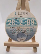 MASSEY FERGUSON STAMPED GENERAL HAULAGE 1989 Old Road Car Tax Disc Discs Rare 89