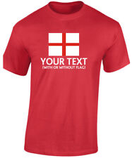 England Your Text Personalised Mens Football Euros T-Shirt 10 Colours (S-3XL)