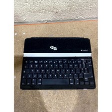 Logitech Slim Keyboard Cover Black Bluetooth Wireless QWERTY Standard for iPad
