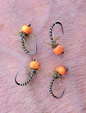 4 x Olive Bung Buzzers Beaded