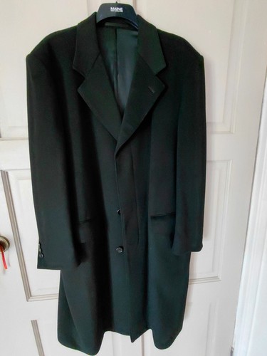 Wool cashmere black coat mens - black,