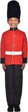 ROYAL BUSBY GUARD FANCY DRESS BOYS COSTUME AGE 6-8 MILITARY BRITISH SOLDIER