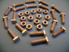 20  CROPPED ALUMINIUM GREENHOUSE NUTS AND BOLTS SIZE 22 mm LONGER  LENGTH BOLTS