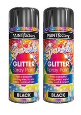 2 x SPARKLING BLACK GLITTER