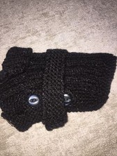 XXs Chihuahua/Puppy Black Sparkle Dog Jumper/Coat