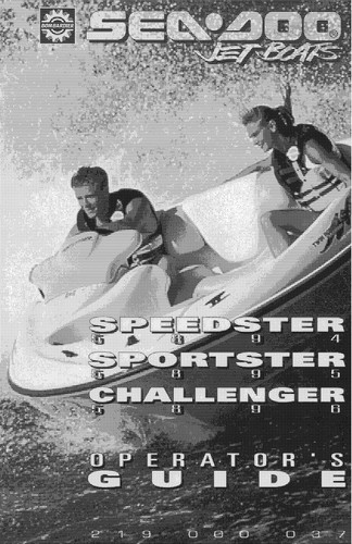 Sea doo owners manual - owners, book
