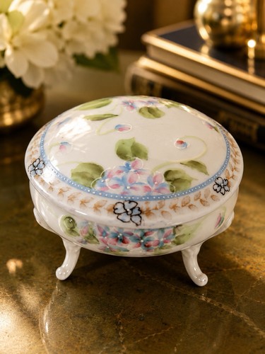 Vintage pink porcelain footed - vintage,