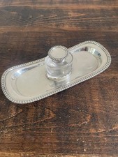 SUPERB STERLING SILVER INKWELL
