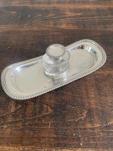 Superb sterling silver inkwell - sterling,
