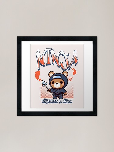 Kunai bear framed art - art, print