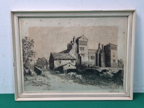 Framed antique claughton hall - framed,