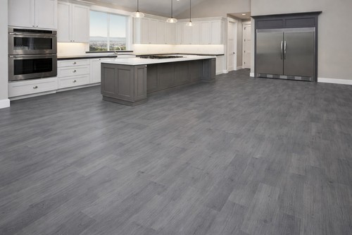 Light grey wood plank effect - grey,