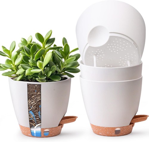 Self watering plant pots 15cm - self,
