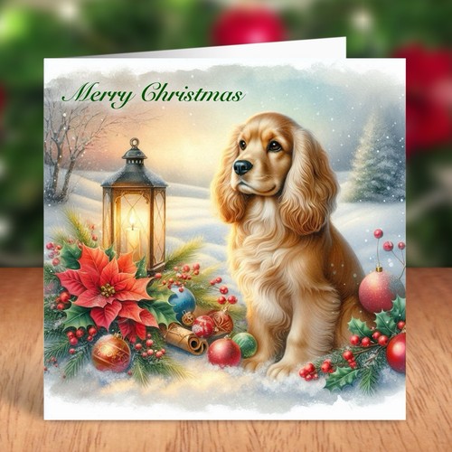 Cocker spaniel dog christmas - cocker,
