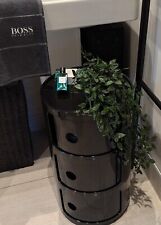 john lewis cylinder bathroom storage tiered black cabinet