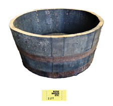 Half Oak Wooden Barrel Planter Flower Tree Pots Tubs Garden - CHOOSE YOUR SIZES.