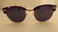 SLEEK RAYFLECTOR Omira VTG554 Metal Arm Sunglasses, HAVANA & GOLD - UNISEX