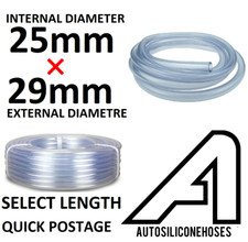 PVC Clear Plastic Tube Pipe 25mm Internal Diameter 29mm External Diameter Hose