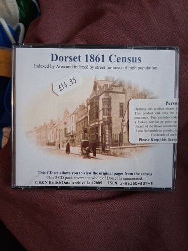 Dorset 1861 census set - dorset,