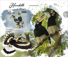 HORNBILLS Birds Hornbill Bird MNH 1v-Stamp Sheet #2380 (2023 Liberia)