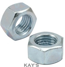 STEEL HEXAGON FULL NUTS GRADE 8 HIGH TENSILE METRIC DIN 934 BRIGHT ZINC PLATED