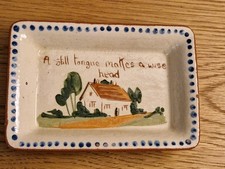 Motto ware Dish, Marked Watcombe Torquay.