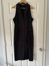 Zara Dress, L, Black Collared
