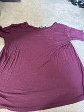 Next Burgundy Short Sleeve