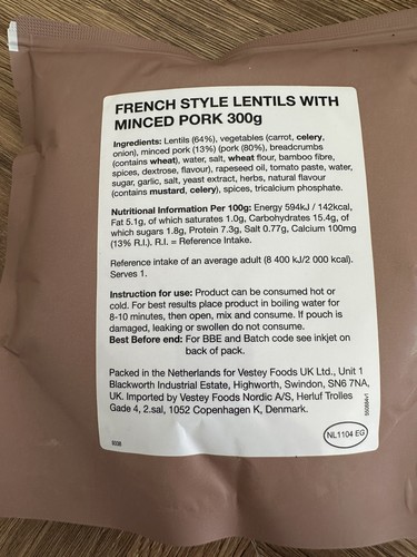 British army mod ration packs - army,