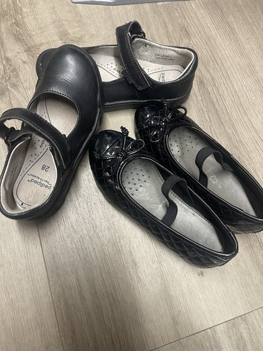 Black leather girls shoes - girls, by