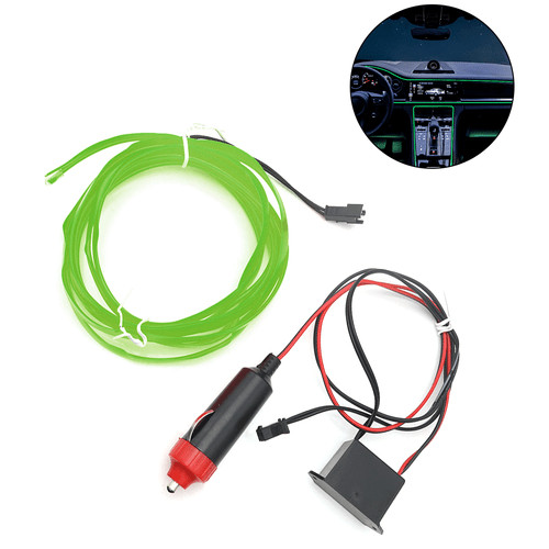 Green car interior led - green,