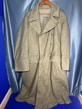Vintage 40s 1944 Mens WWII US Army Officer's Overcoat Trench Coat WW2 Dated 1940
